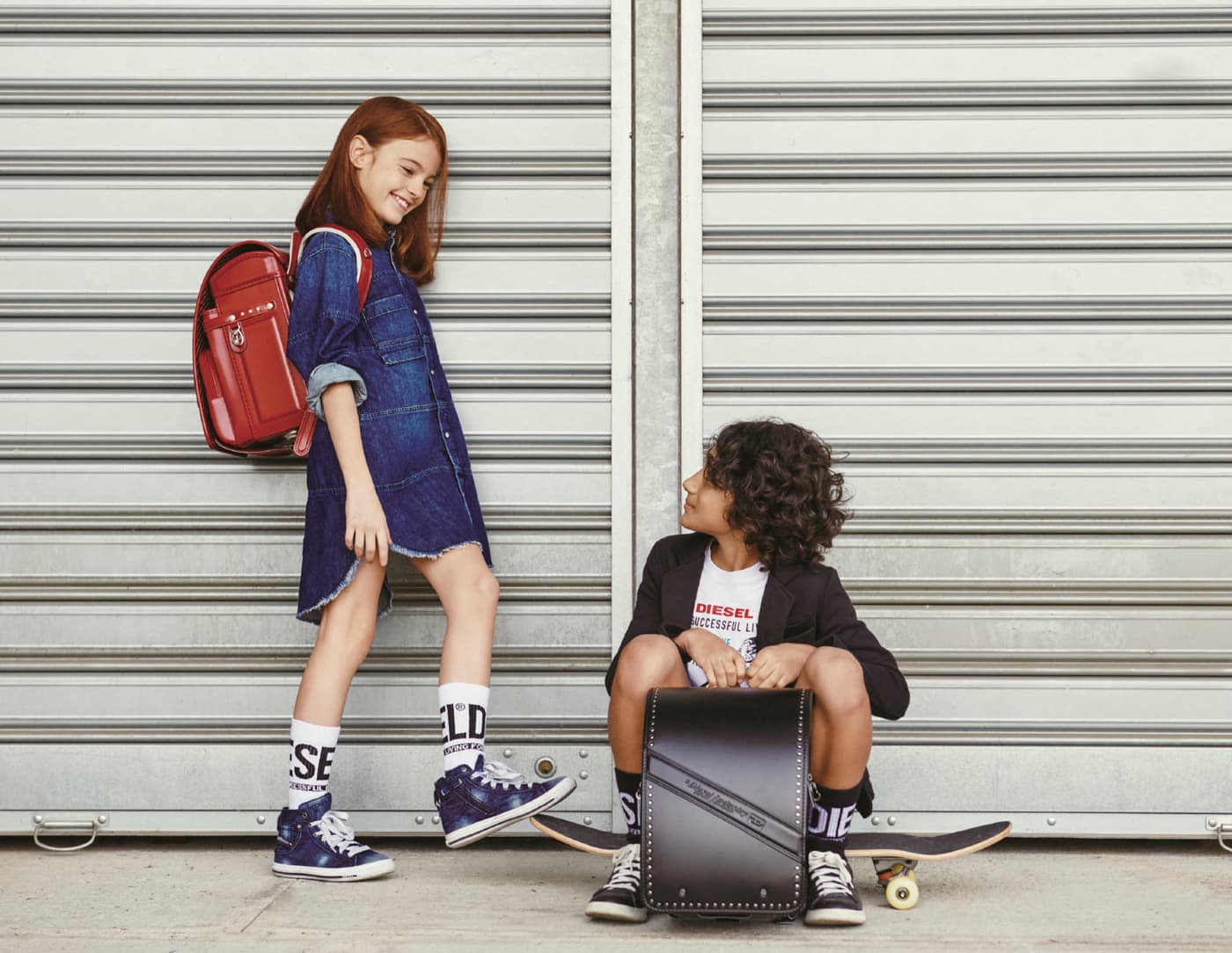 Diesel for Randoseru backpacks’ collection.
Randoseru represents for Japanese children the start of a new phase in life upon beginning their first year of school.
Riccardo Polcaro, fotografo moda bambino.