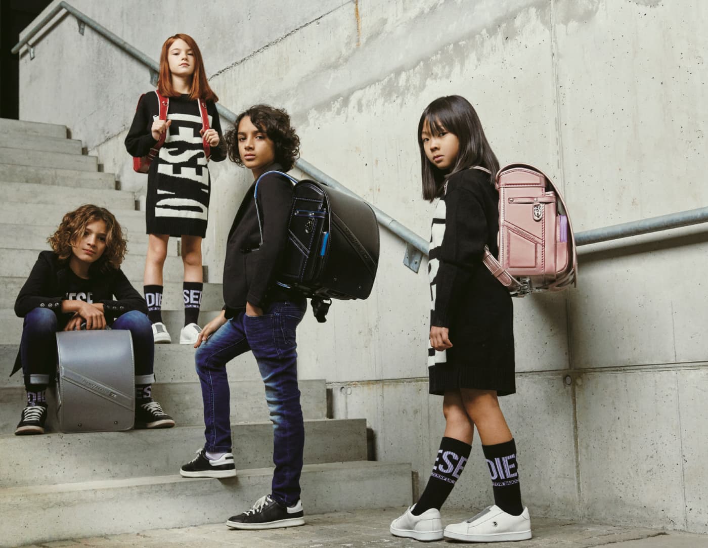 Diesel for Randoseru backpacks’ collection.
Randoseru represents for Japanese children the start of a new phase in life upon beginning their first year of school.
Riccardo Polcaro, fotografo moda bambino.